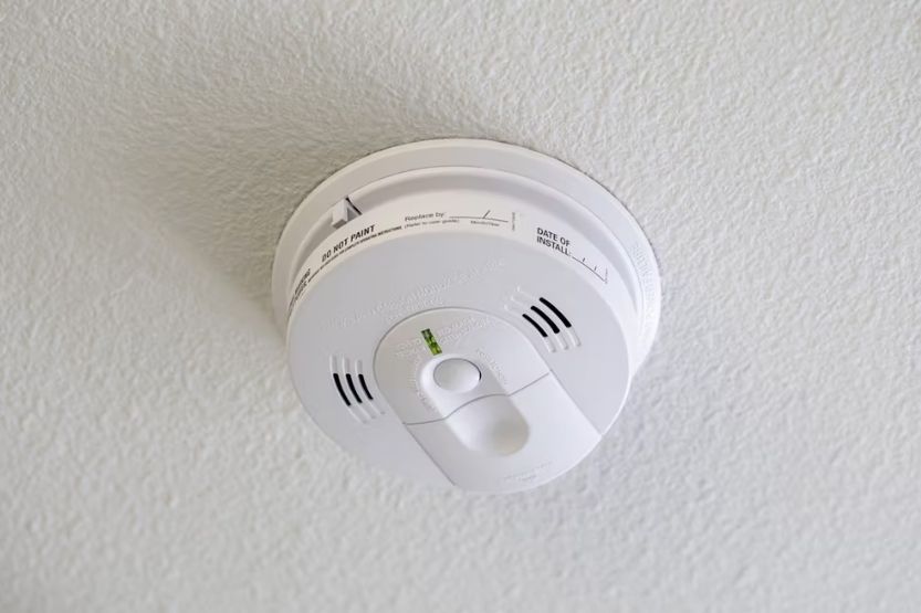 smoke alarm goes off and stops