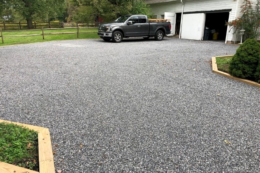 pea gravel that hardens