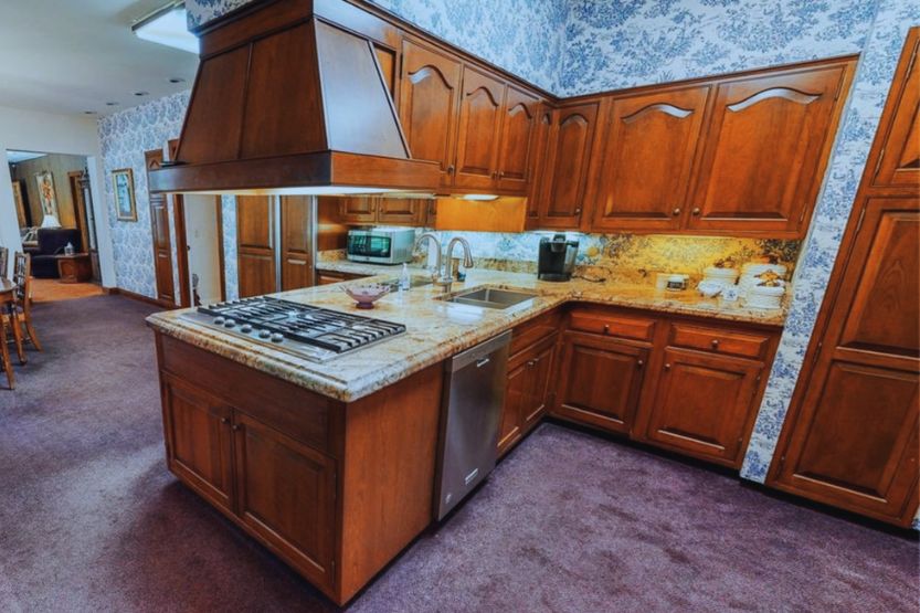 carpeted kitchen